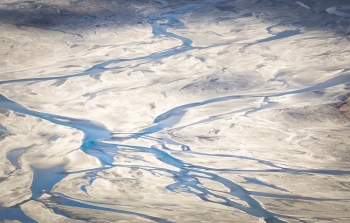 Glacial morraine and braided stream