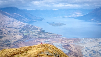 Ben walking along Mount Alfred ridge above Glenorchy